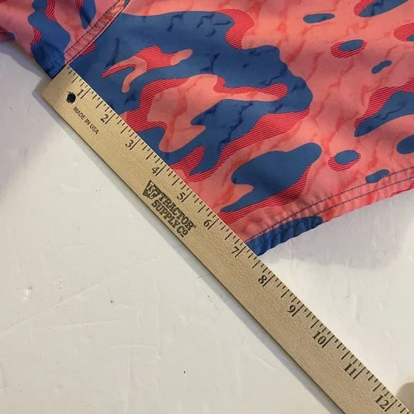 Vineyard Vines Swim Trunks Adult L Pink Blue Lined Board Shorts Hiking Fish Mens - Picture 8 of 8